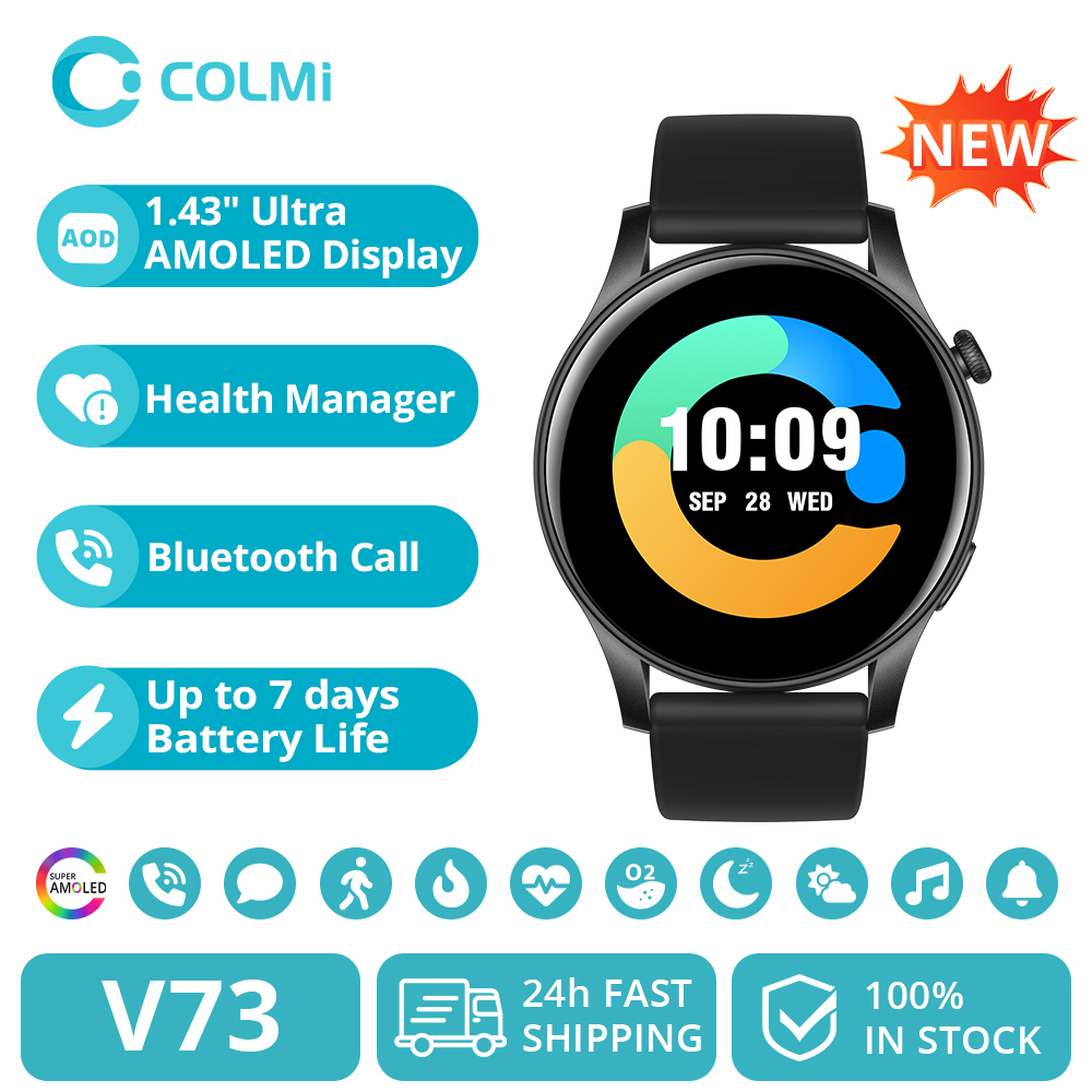 Smartwatch Instagram - [2024 nuevo] COLMI V73 Smartwatch pantalla