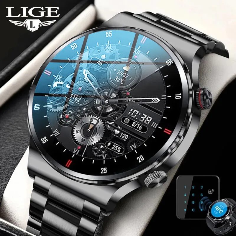 Smartwatch Instagram - LIGE-reloj inteligente deportivo para hombre, accesorio