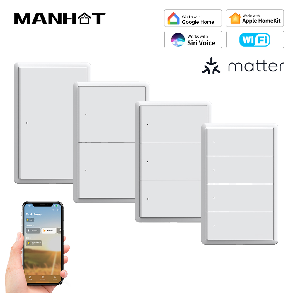 Smart Accessories - Interruptor Inteligente WiFi MANHOT Homekit, Sin