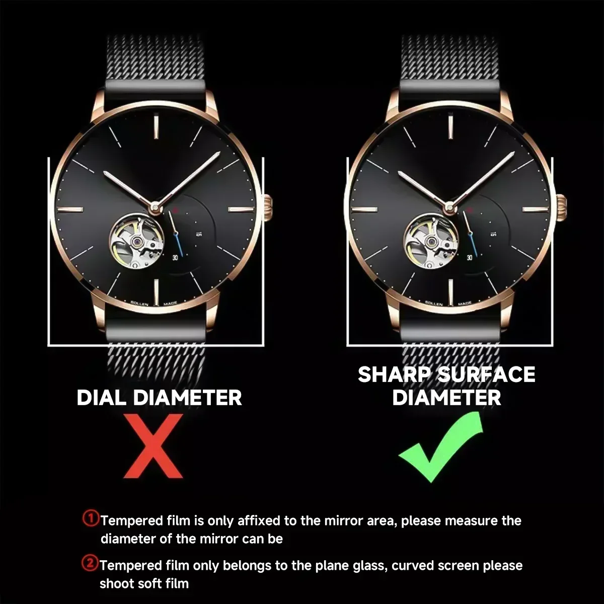 1-5 uds 26-46mm vidrio templad - Motorola Smartwatch Accessories reseña y precio